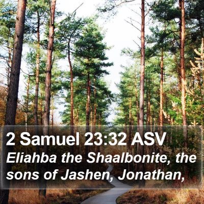 2 Samuel 23:32 ASV Bible Verse Image