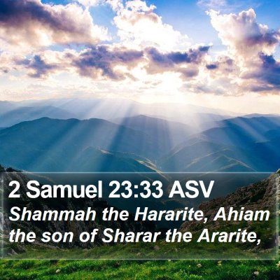2 Samuel 23:33 ASV Bible Verse Image
