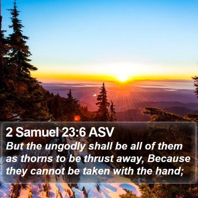 2 Samuel 23:6 ASV Bible Verse Image
