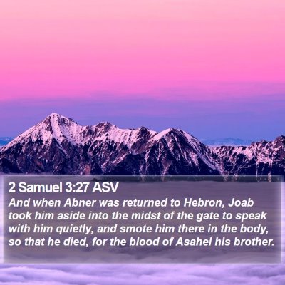 2 Samuel 3:27 ASV Bible Verse Image