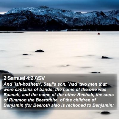 2 Samuel 4:2 ASV Bible Verse Image