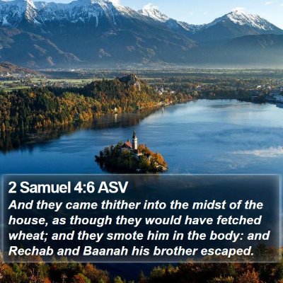 2 Samuel 4:6 ASV Bible Verse Image