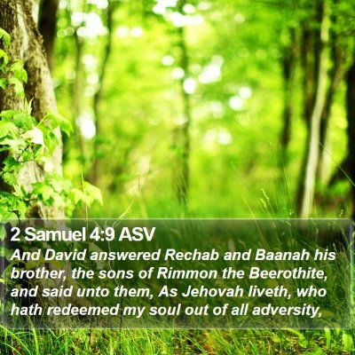 2 Samuel 4:9 ASV Bible Verse Image