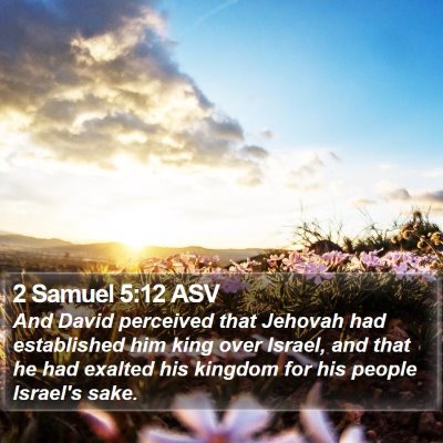 2 Samuel 5:12 ASV Bible Verse Image