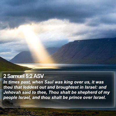 2 Samuel 5:2 ASV Bible Verse Image