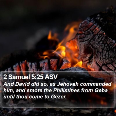 2 Samuel 5:25 ASV Bible Verse Image