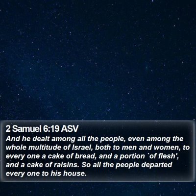 2 Samuel 6:19 ASV Bible Verse Image