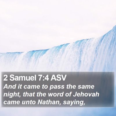 2 Samuel 7:4 ASV Bible Verse Image