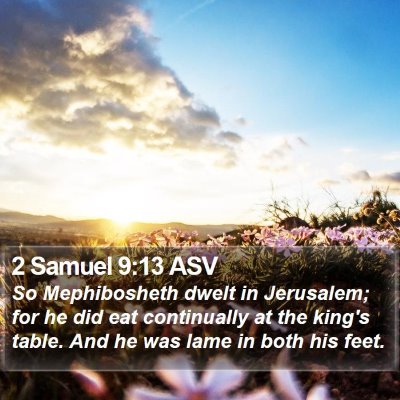 2 Samuel 9:13 ASV Bible Verse Image