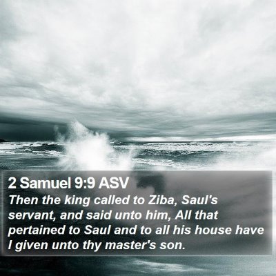 2 Samuel 9:9 ASV Bible Verse Image