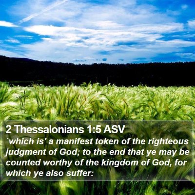 2 Thessalonians 1:5 ASV Bible Verse Image