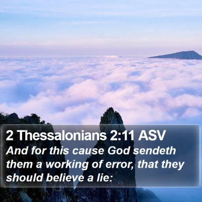2 Thessalonians 2:11 ASV Bible Verse Image