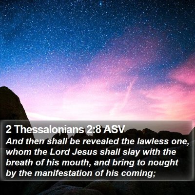 2 Thessalonians 2:8 ASV Bible Verse Image