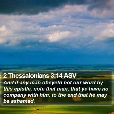 2 Thessalonians 3:14 ASV Bible Verse Image