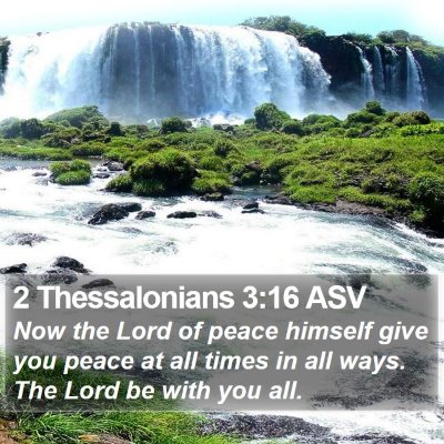 2 Thessalonians 3:16 ASV Bible Verse Image