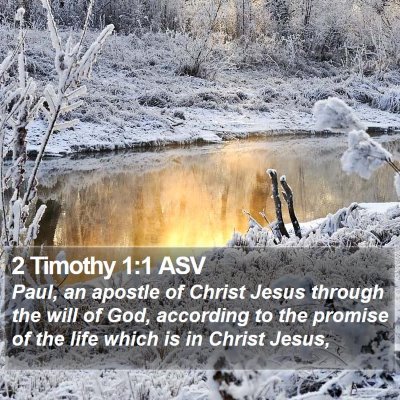 2 Timothy 1:1 ASV Bible Verse Image