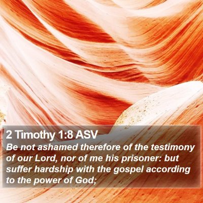 2 Timothy 1:8 ASV Bible Verse Image