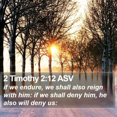 2 Timothy 2:12 ASV Bible Verse Image