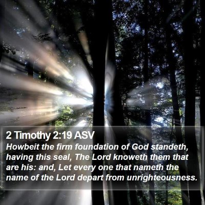2 Timothy 2:19 ASV Bible Verse Image