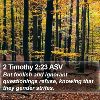 2 Timothy 2:23 ASV Bible Verse Image