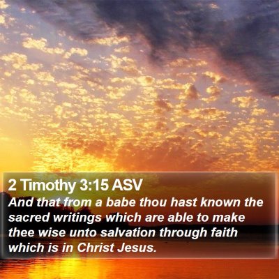 2 Timothy 3:15 ASV Bible Verse Image