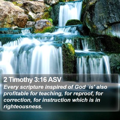 2 Timothy 3:16 ASV Bible Verse Image