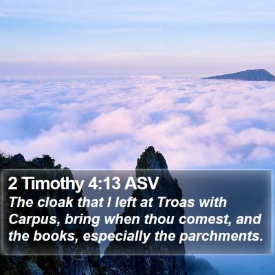 2 Timothy 4:13 ASV Bible Verse Image
