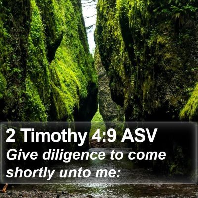2 Timothy 4:9 ASV Bible Verse Image