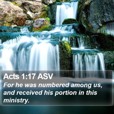 Acts 1:17 ASV Bible Verse Image