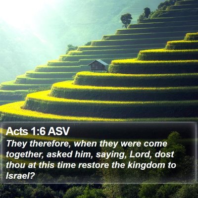 Acts 1:6 ASV Bible Verse Image