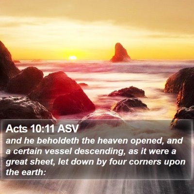 Acts 10:11 ASV Bible Verse Image