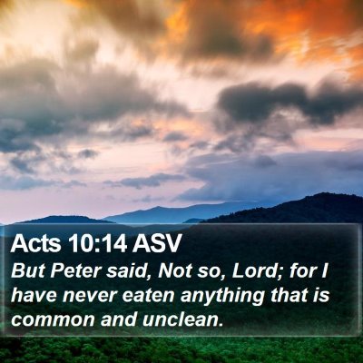 Acts 10:14 ASV Bible Verse Image