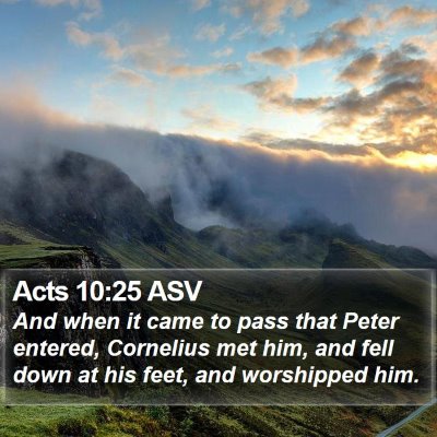 Acts 10:25 ASV Bible Verse Image