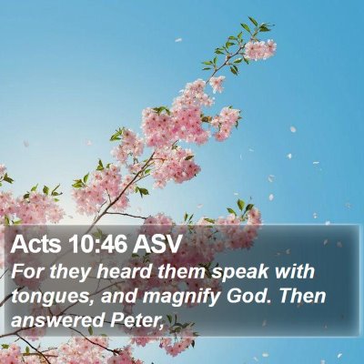 Acts 10:46 ASV Bible Verse Image