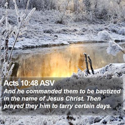 Acts 10:48 ASV Bible Verse Image