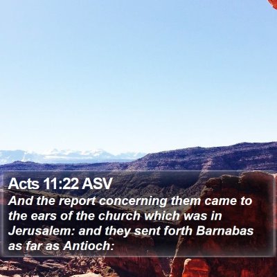 Acts 11:22 ASV Bible Verse Image
