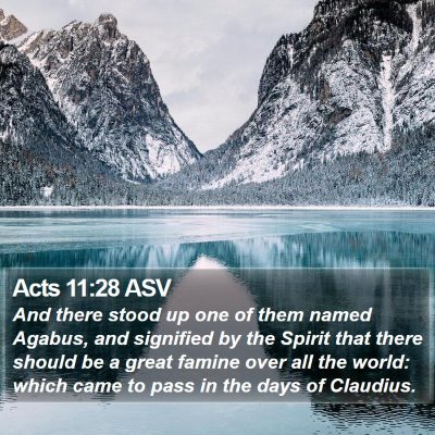 Acts 11:28 ASV Bible Verse Image
