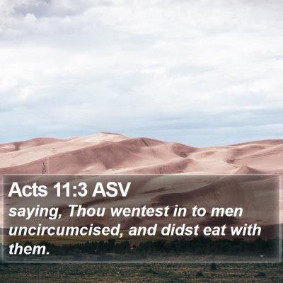 Acts 11:3 ASV Bible Verse Image