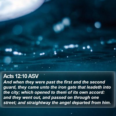 Acts 12:10 ASV Bible Verse Image