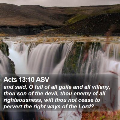 Acts 13:10 ASV Bible Verse Image