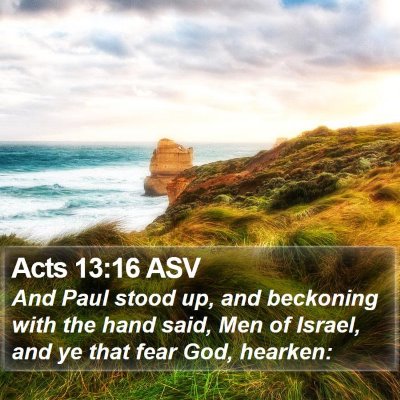 Acts 13:16 ASV Bible Verse Image