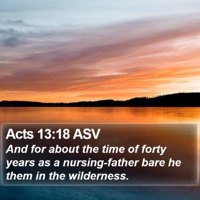 Acts 13:18 ASV Bible Verse Image