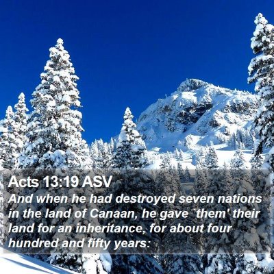 Acts 13:19 ASV Bible Verse Image