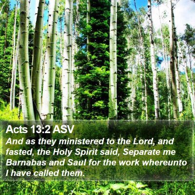 Acts 13:2 ASV Bible Verse Image
