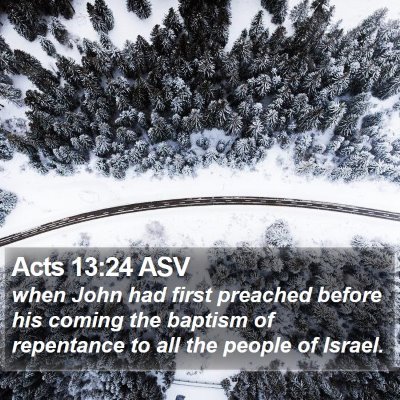 Acts 13:24 ASV Bible Verse Image