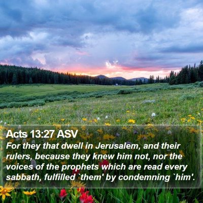 Acts 13:27 ASV Bible Verse Image