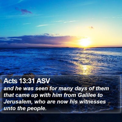 Acts 13:31 ASV Bible Verse Image