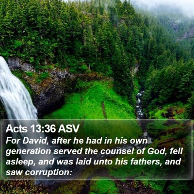 Acts 13:36 ASV Bible Verse Image