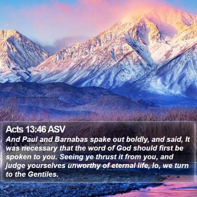 Acts 13:46 ASV Bible Verse Image