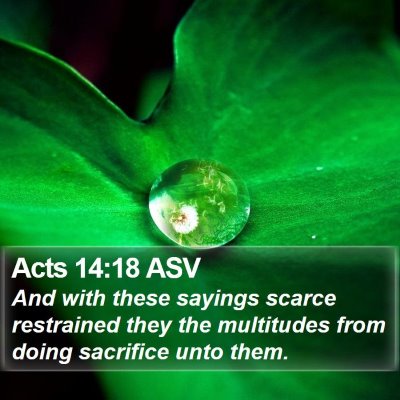 Acts 14:18 ASV Bible Verse Image